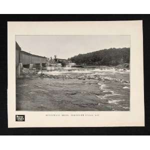   Merrimack River Hooksett NH   Original Halftone Print