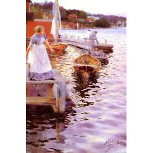Hand Made Oil Reproduction   Anders Zorn   32 x 48 inches   Vågskvalp 