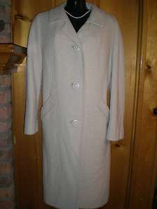 Vtg 1950s 1960s Cream Meri K Swing Coat Ladies Rhinestone Buttons 