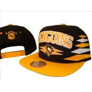 Pittsburgh Penguins Mitchell & Ness Adjustable Snap Back Black & Gold 