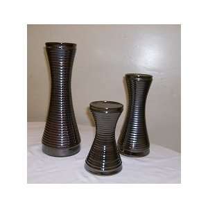  Set of 3 Oval Candle Holders 