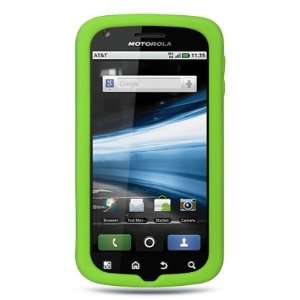  GREEN Soft Silicone Skin Cover Case for Motorola Atrix 4G 