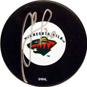  Marian Gaborik Minnesota Wild Autographed Hockey Puck 