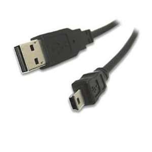    10MIN 10 ft. USB 2.0 A to 5 Pin Mini B Cable   Black