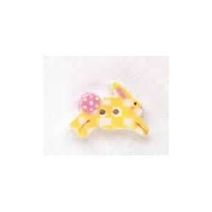  Mill Hill Button   Yellow Checked Bunny (Special Order 