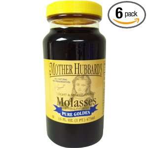 HoneyTree Mother Hubbards Golden Molasses, 16 Ounce (Pack of 6 