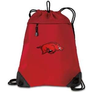University of Arkansas Drawstring Bag Backpack Red Arkansas Razorbacks 
