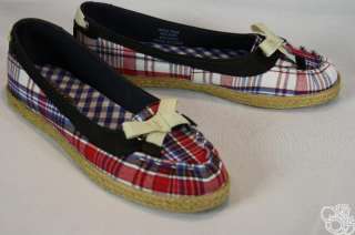 SPERRY Top Sider Martinique Red / Navy Madra Flats Womens Shoes New 