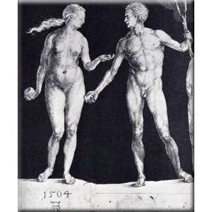 Idealistic Male And Female Figures 25x30 Streched Canvas Art by Durer 