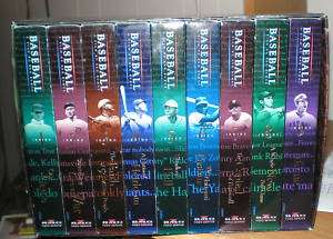 BASEBALL A Film by Ken Burns   9 Inning Boxed Set(VHS)  