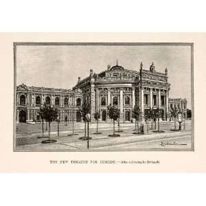  1894 Print Burg National Imperial Court Theatre Austria 