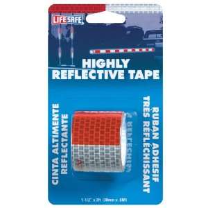  Incom RE801 1.5 Inch by 2 Foot Highly Reflective Tape, Red 