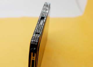 Swarovski Crystal Bling Metal Bumper for iPhone 4 Black  