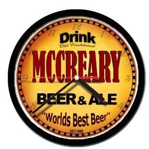  MCCREARY beer and ale cerveza wall clock 