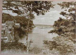ANTIQUE 10 by 14 PHOTO BACK COVE, MAINE; by Grozier  