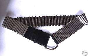 Womens Heavy Wt Metal Fibel Italy Belt Leather Clasp  
