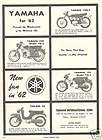 1962 Yamaha Motorcycle ad 10/26/11a
