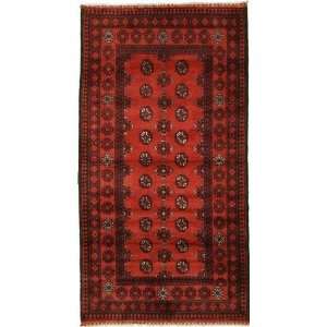  35 x 64 Red Hand Knotted Wool Afghan Rug Furniture 