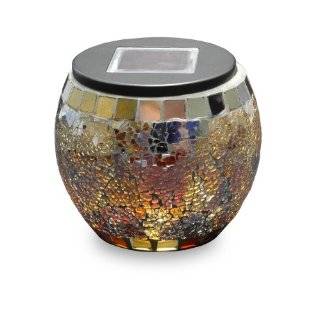 Mark Feldstein & Associates SMG10J Solar Mosaic Jar Globe Jewel Tone