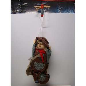  Scarecrow Wood Puppet on Strings 