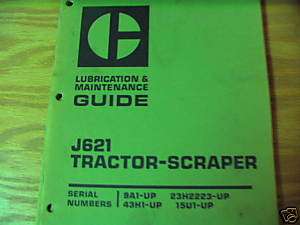 Caterpillar J621 Scraper Lubrication Maintenance Guide  