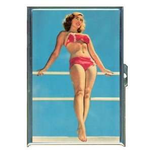 1960s Italian Pin Up Bikini ID Holder, Cigarette Case or Wallet MADE 