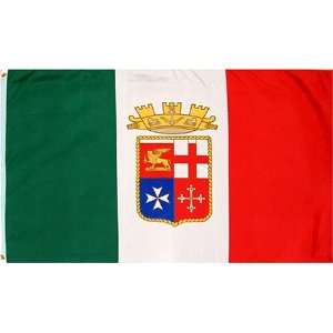  Italy Royal Naval Standard Flag   3 foot by 5 foot 