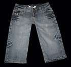   Revolution Jrs Denim Blue Jeans Bermuda Womens Long Shorts Sz5 28X14