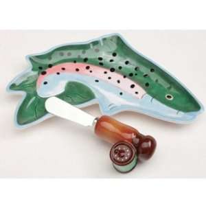   Trout Plate and Spreader Set, Big Sky Carvers