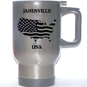  US Flag   Janesville, Wisconsin (WI) Stainless Steel Mug 