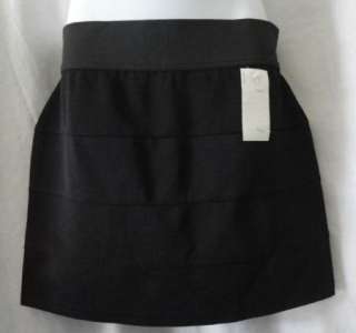AQUA New Black A Line Skirt Womens Juniors S  