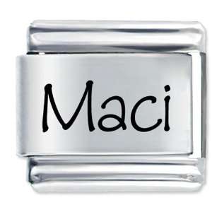  Name Maci Italian Charms Bracelet Link Pugster Jewelry