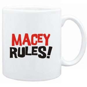  Mug White  Macey rules  Male Names