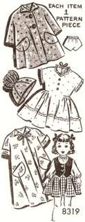 Doll Clothes Pattern 8319 22 ~ Saucy Walker; Pedigree  