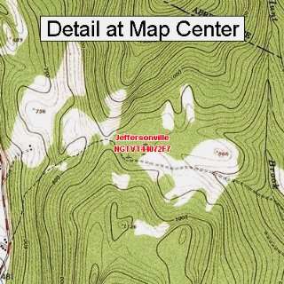  USGS Topographic Quadrangle Map   Jeffersonville, Vermont 