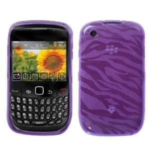 Curve 3G 8520 9300 Purple Zebra Skin Candy Skin Cover + LCD Screen 