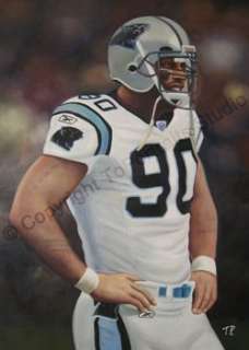 Julius Peppers   Carolina Panthers Canvas Oil Painting  