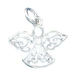  Sterling Silver Filigree Angel Charm Jewelry