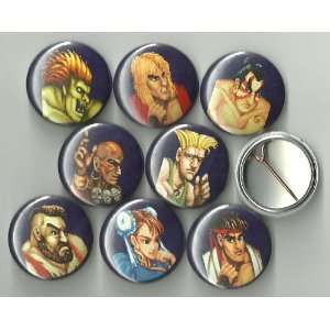    Street Fighter 2 Lot of 8 1 Pinback Buttons/Pins 