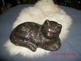 GREAT VINTAGE (PATCHWORK CAT) SIGNED, sculpted, old  