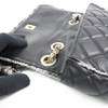 Authentic Chanel Black Leather Classic Shoulder Bag  