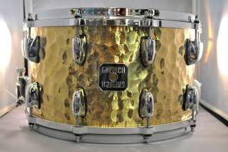   Hammered Brass Snare Drum   8x14   IN STOCK     