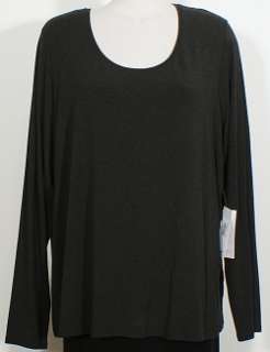 NWT EILEEN FISHER Charcoal Visc Jersey Long Lean Top 3X  