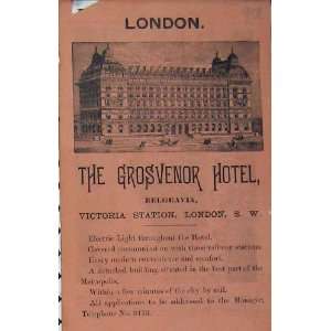  Advert Grosvenor Hotel Belgravia Victoria London Print 