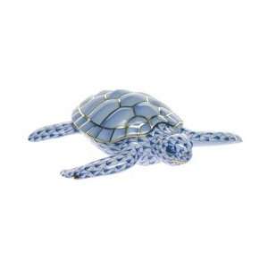  Herend Loggerhead Turtle Blue Fishnet