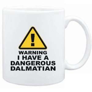  Mug White  WARNING  DANGEROUS Dalmatian  Dogs Sports 