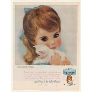   Tissue Softness Little Girl Kitty Print Ad (47651)