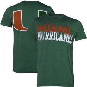   Miami Hurricanes Heather Green Literality T shirt