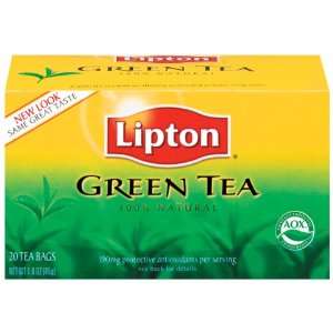 Lipton Beverage Tea Bags Green Tea one Grocery & Gourmet Food
