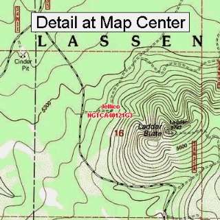  USGS Topographic Quadrangle Map   Jellico, California 